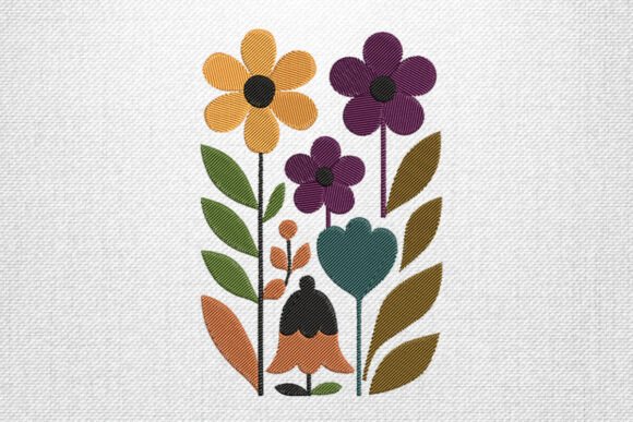 Colorful Garden Flower Embroidery Design Review