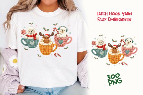 Evaluating Latch Hook Embroidery Christmas Mugs PNG