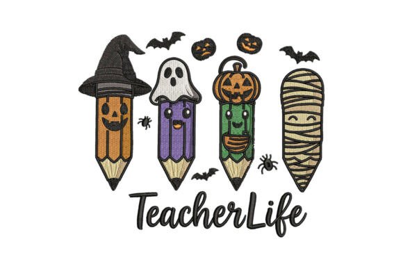 Halloween Teacher Life Embroidery Design Review