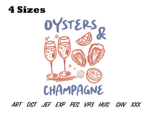Oysters and Champagne Embroidery: A Festive Review