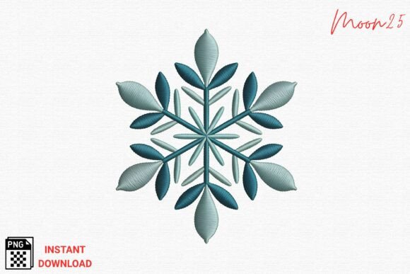 Review: Blue Winter Snowflake Embroidery PNG