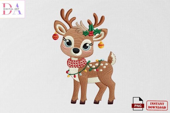 Review: Christmas Reindeer Embroidery PNG for Boutiques