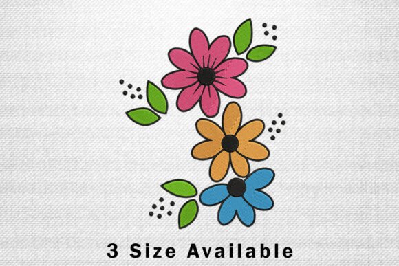 Review: Colorful Daisy Trio Embroidery Design