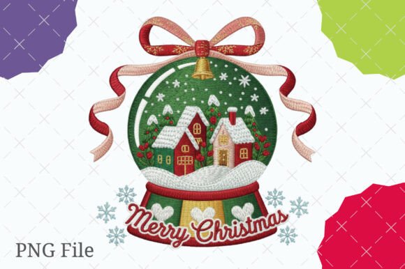Review: Faux Embroidery Winter Village Snow Globe