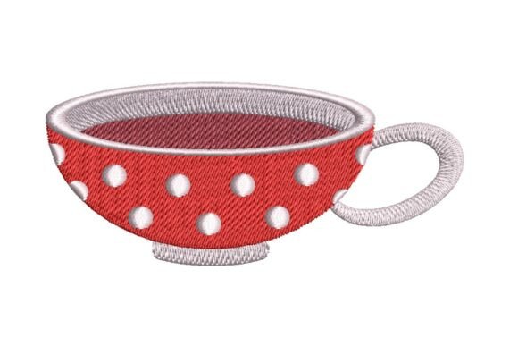 Review: Festive Polka Dot Teacup Embroidery Design