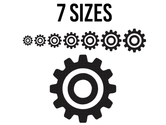 Review: Gear Wheel Embroidery Design for Industrial Style