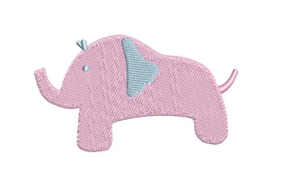 Review: Minimalist Pink Baby Elephant Embroidery Design