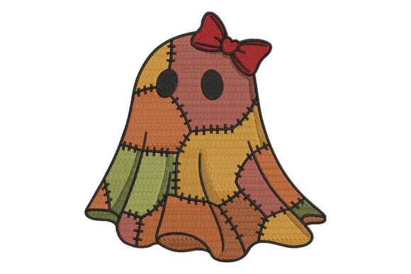 Review: Patchwork Ghost with Bow Embroidery Design