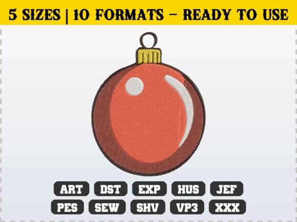 Review: Red Christmas Bauble Ornament Embroidery