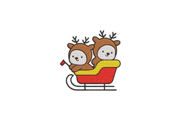 Review: Reindeer Kids on Sleigh Embroidery for Boutiques