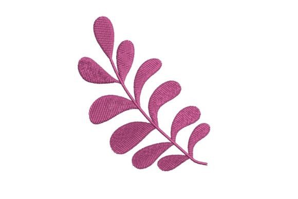Review: Stylized Purple Leaf Sprig Embroidery Design