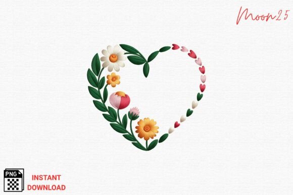 Reviewing the Floral Heart Frame Embroidery PNG
