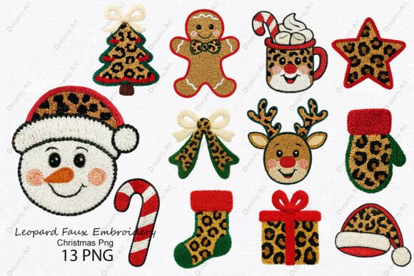 Reviewing the Leopard Faux Embroidery Christmas PNG