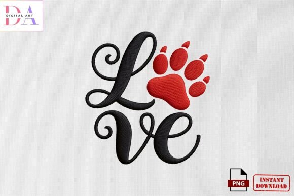 Reviewing the Love Paw Print Embroidery PNG for Gifts