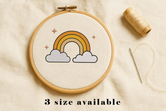Reviewing the Rainbow Cloud Embroidery Design
