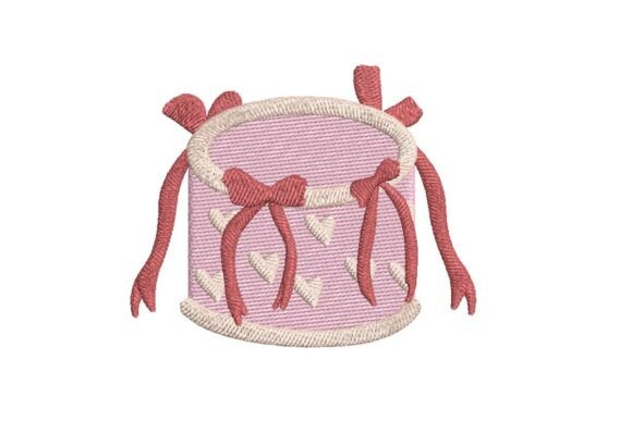 Sweet Pink Heart Cake Embroidery Review